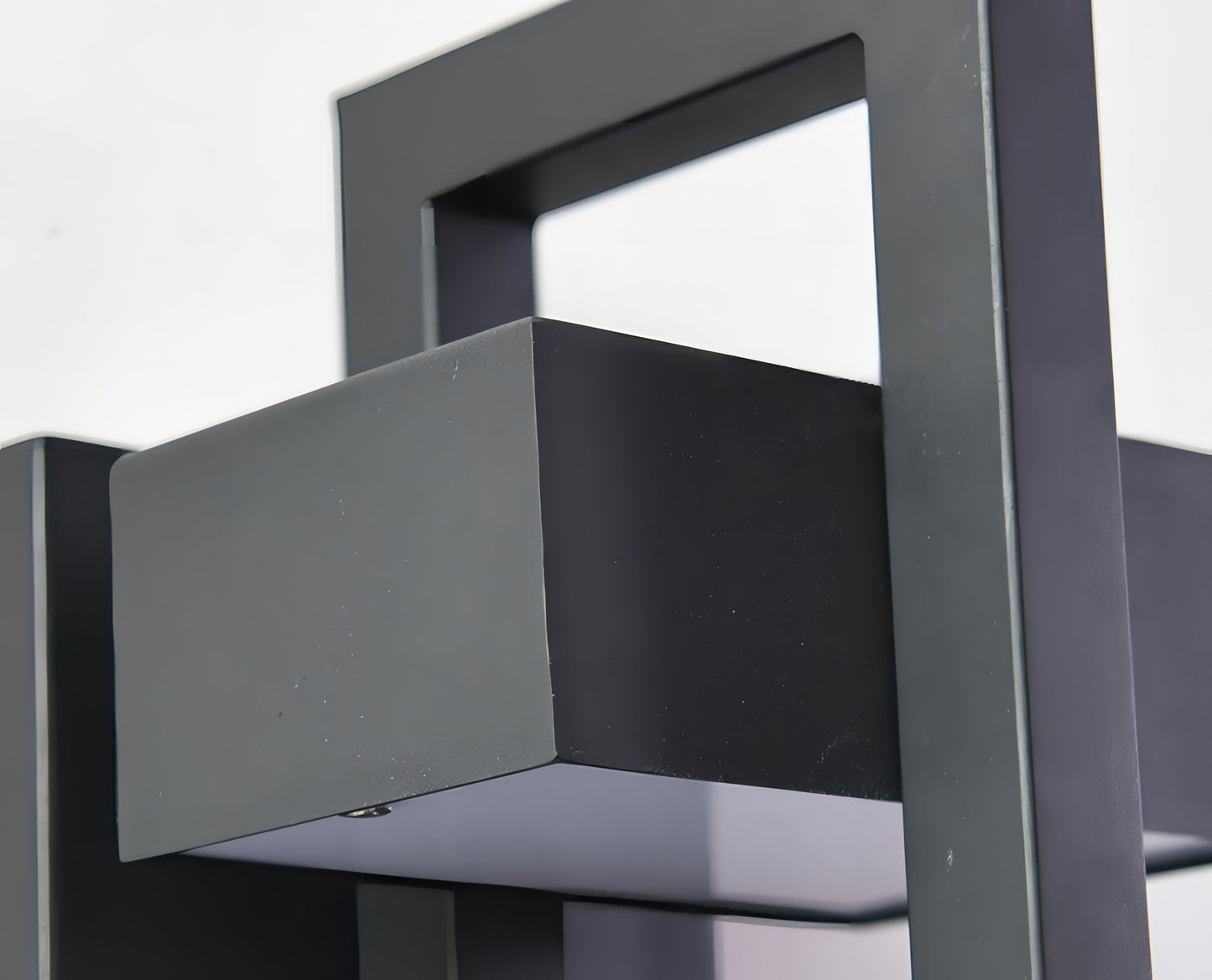 Moderne Zwarte Stalen Buitenwandlamp Architectonisch Ontwerp