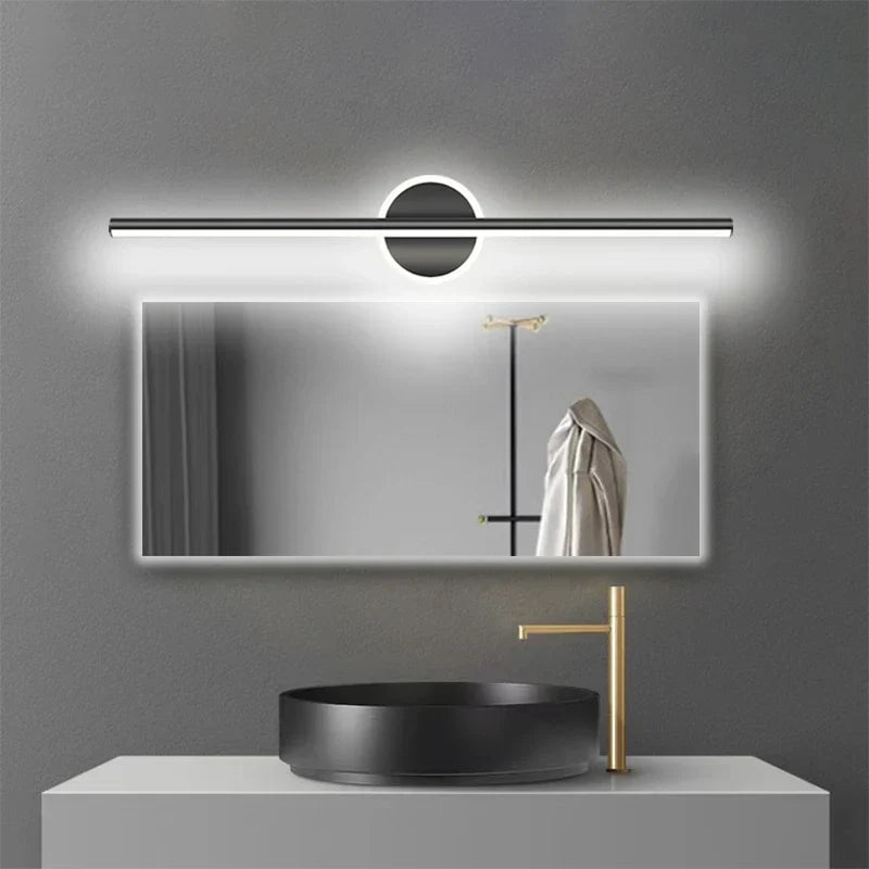 Moderne LED Wandlamp in Lijnvorm met Ronde Element – Design Verlichting