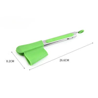 CulinaryElegance Supreme Grilling Tangen | 9-inch roestvrijstalen BBQ-tangen met een siliconen antisliphandvat voor moeiteloos serveren en een verfijnde grillstijl