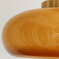 Elegante hanglamp met glazen kap