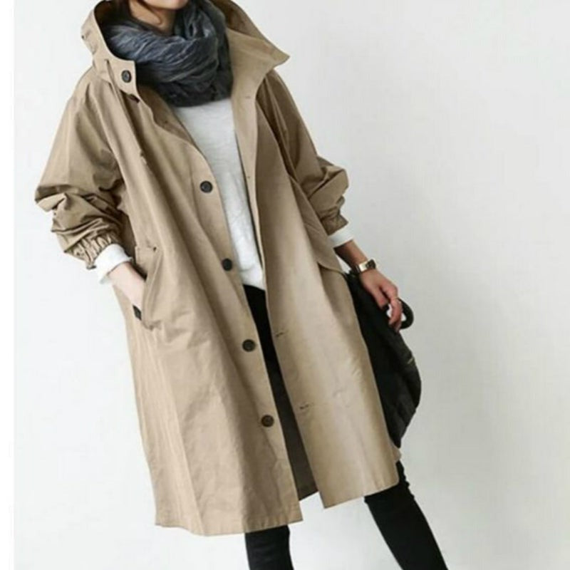 Winddichte Dames Trenchcoat met Kap