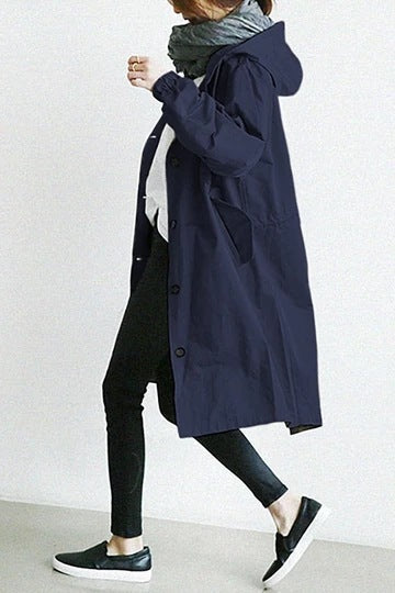 Winddichte Dames Trenchcoat met Kap
