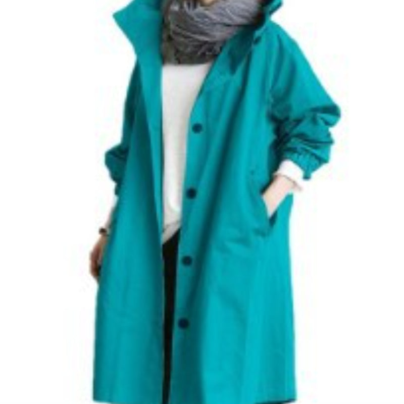 Winddichte Dames Trenchcoat met Kap