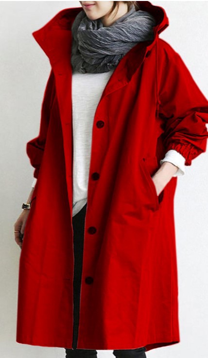 Winddichte Dames Trenchcoat met Kap
