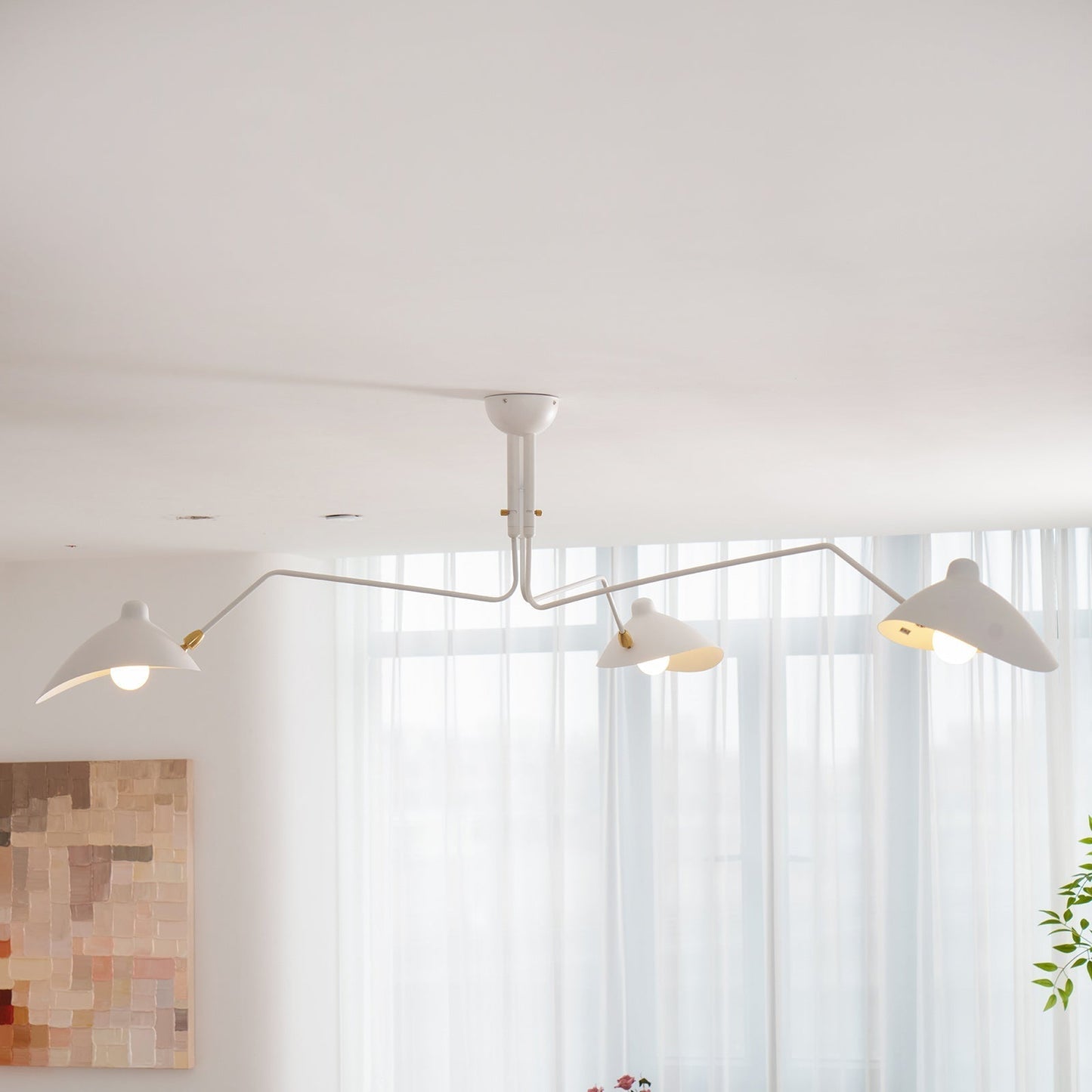 Lustra Plafondlamp Drie Armen Minimalistisch