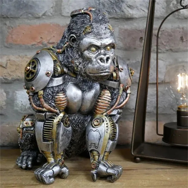 ArtisanForge Steampunk Dierensculptuur | Indrukwekkend mechanisch dierenornament dat industriële chic decoratie verrijkt met unieke artistieke elegantie