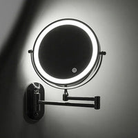 Wandcosmeticaspiegel met LED-verlichting en vergroting