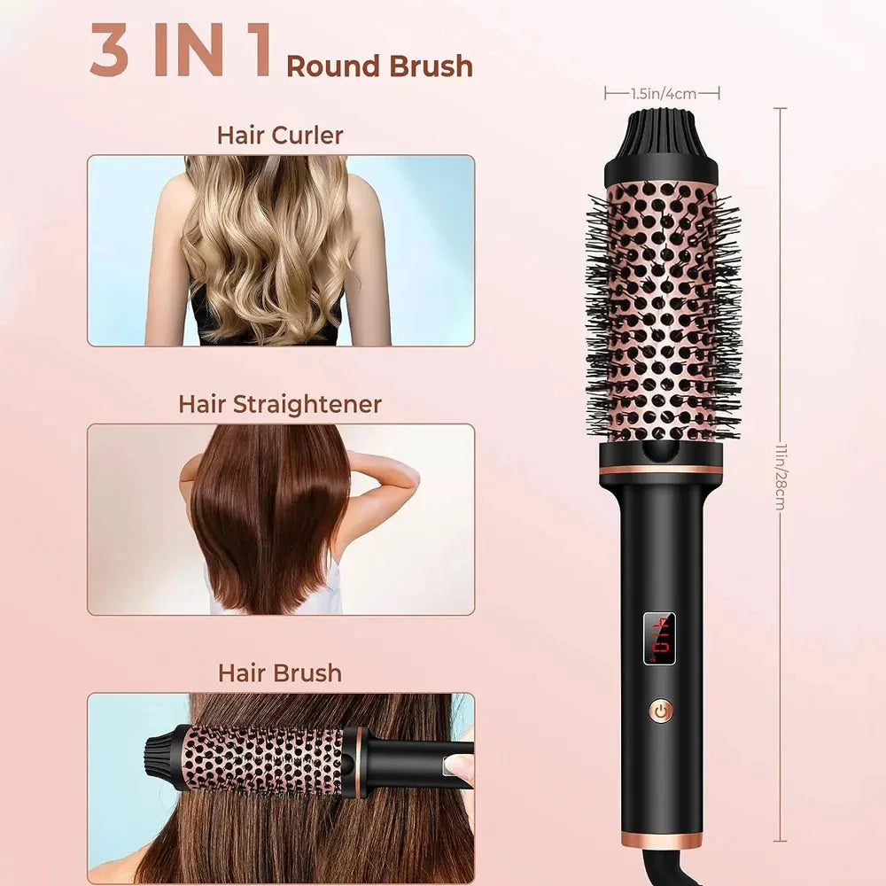 Stylique 3-in-1 Ionen-Haarstyler & Krultang | Steilen, Golven, Volume | Anti-verbrandingsborstel
