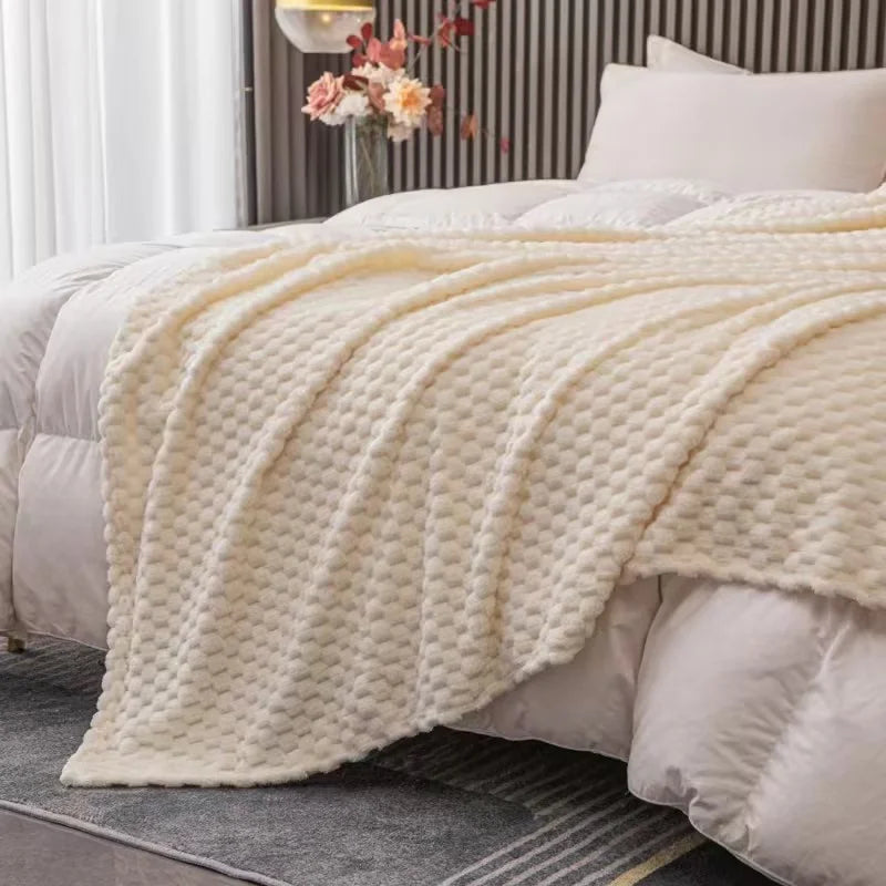 Caelidra - Geruite Zachte Fluwelen Deken Warm Knusse Plaid voor Bank en Bed