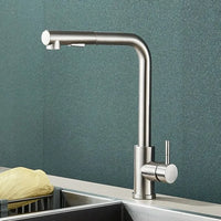 Zwarte uittrekbare keukenkranen - Flexibele 2-modus straal- en spraydouche, roestvrijstalen warm-koud water mengkraan