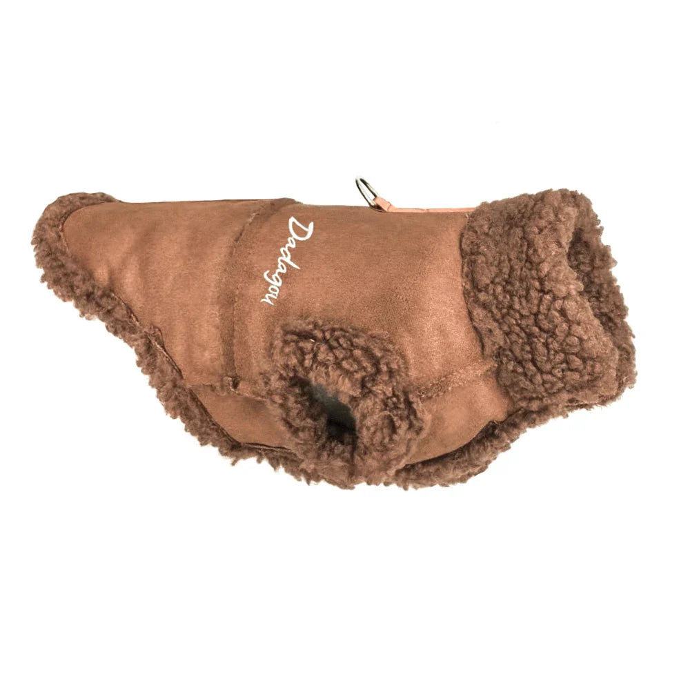 MajestiPup Luxe Winterjas voor Honden | Warme lamswollen fleece vacht voor kleine rassen zoals mopshonden en Yorkies