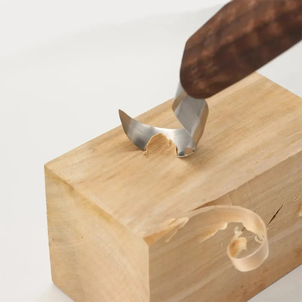 8-delig houtbewerkingsset: Handgereedschapset met naaldvijlen - Houtlepel snijset voor beginners