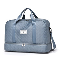 Raumio TravelFlex Lichte Reisetas met Ruitpatroon | Grote Sport- & Weekendtas met Schoenenvak & Vochtvak | Handbagagegeschikt & Opvouwbaar