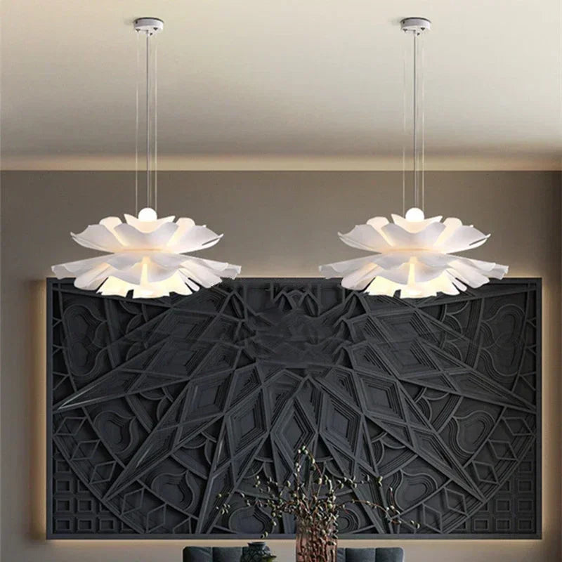 Hanglamp in de vorm van een lotusbloem – Decoratieve plafondlamp met gelaagde kap