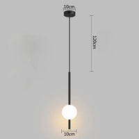 Moderne gouden hanglamp met bolvormige lampenkap | Minimalistische LED plafondlamp