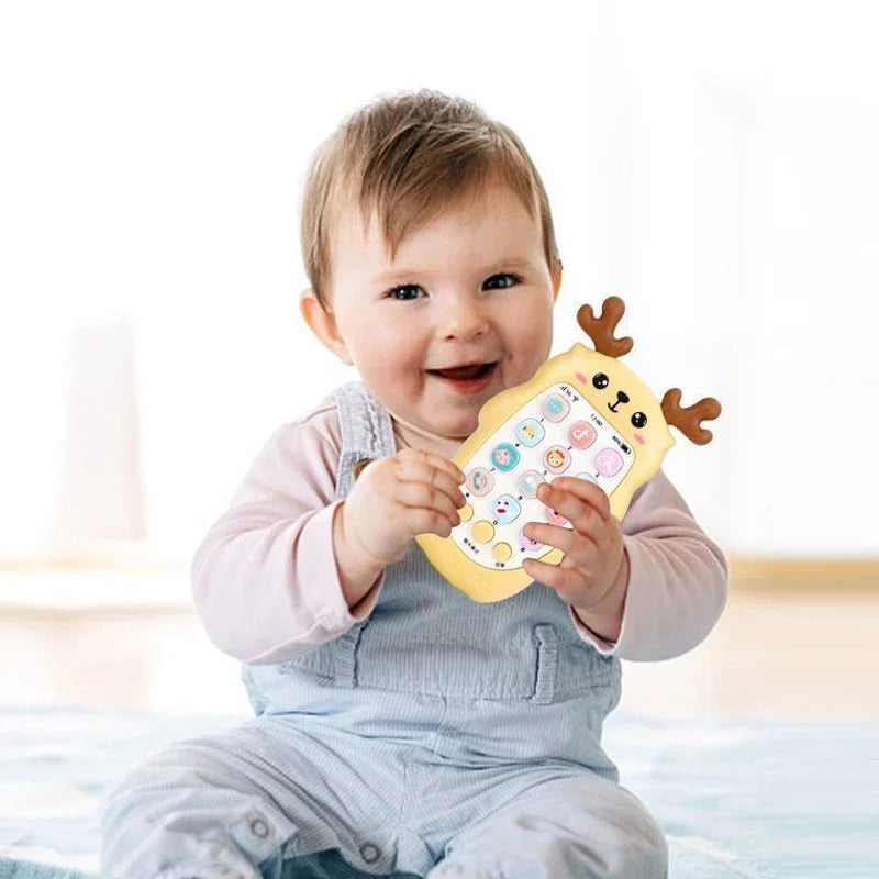 LuxeTots Bilingual Babytelefoon Speelgoed | Betrokken elektronische bijtring met muziek en stem voor vroege ontwikkeling en sensorisch leren