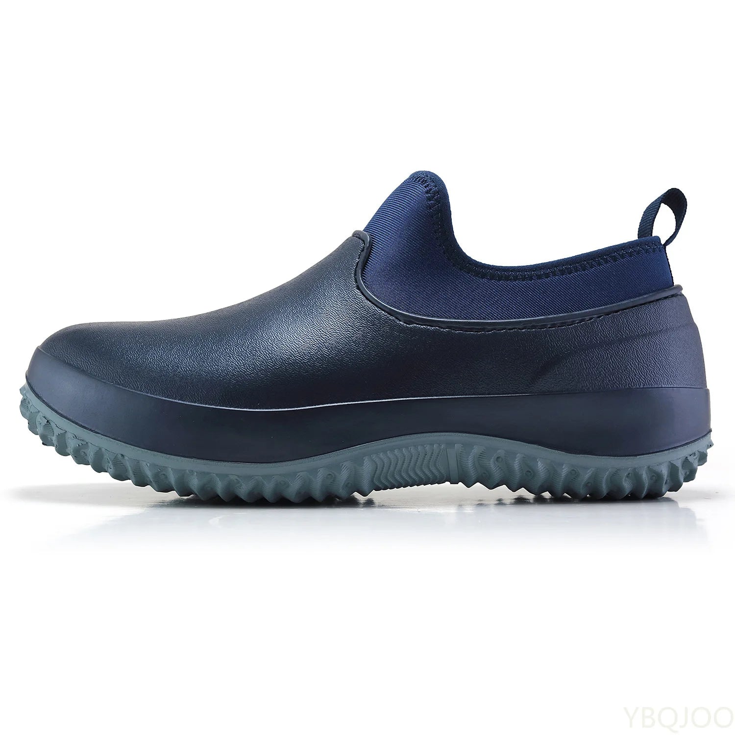 AquaElegance Korte Regenlaarzen voor Mannen | Waterdichte, antislip en comfortabele rubberen schoenen, ideaal voor chefs en buitenactiviteiten in regenachtig weer.