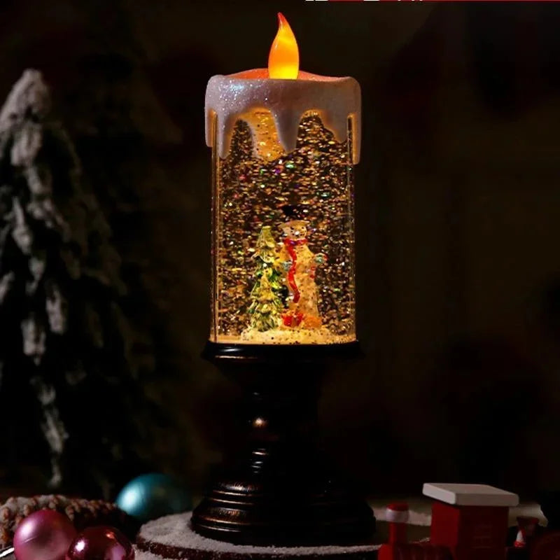 Sneeuwval Kristal Kerstkaarslicht