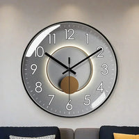 Luxe Moderne Wandklok Ronde Decoratieve Woonklok