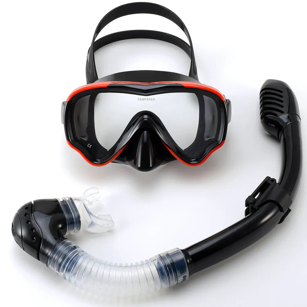 AquaJuni Kinder Duikmasker met Snorkel | Antifog & Lekvrij | Gehard Glas & Silicoon | Voor Jongens & Meisjes 7–15 Jaar