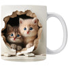 FelineElegance 3D Zwarte Kat Koffiemok | Betoverende keramische theekop met een speels ontwerp, perfect voor kinderen en ideaal voor verrassingscadeaus.