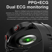 CARDIOTRON – Premium Heren-Smartwatch met ECG+PPG & Belfunctie