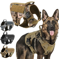 TacticalElite K9 Harness and Leash Set | Military dog harness for large dogs with leash for training