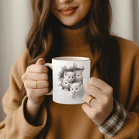 FelineElegance 3D Zwarte Kat Koffiemok | Betoverende keramische theekop met een speels ontwerp, perfect voor kinderen en ideaal voor verrassingscadeaus.