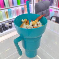SipSnack Premium Drinkbeker | 2-in-1 beker voor snacks en drankjes, spat- en lekvrij, perfect voor onderwe