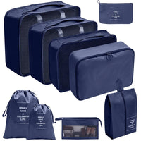 PackWunder Reisorganizer Set 7/8/9/10-delig | Opvouwbare Koffer-organizer | Voor kleding, schoenen & accessoires