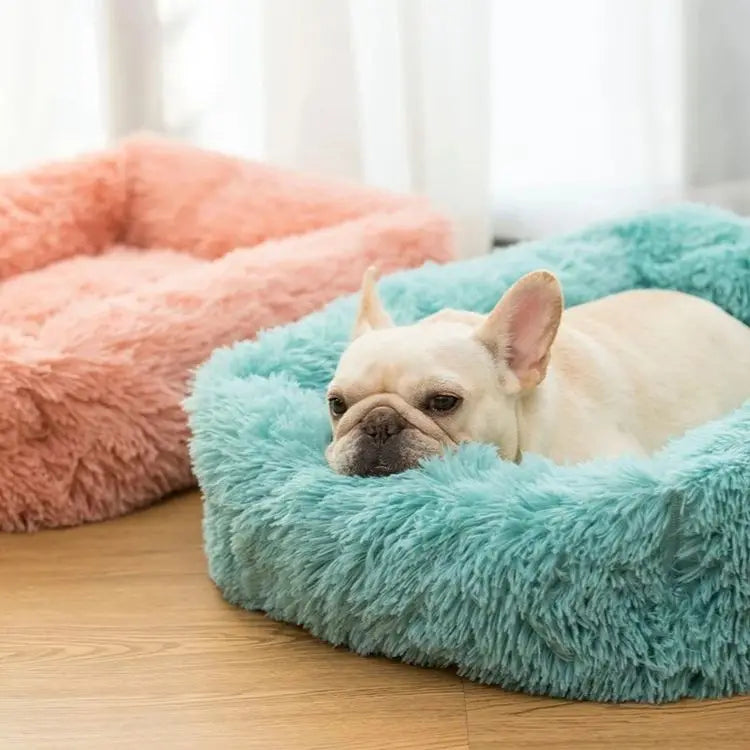 FurHaven Deluxe Dog Lounger | Lang pluche, wasbaar bed voor honden en katten