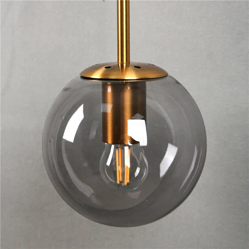 GlacioGlow Retro Glazen Bolarmatuur | Elegant postmodern bedlampje voor warme sfeerverlichting