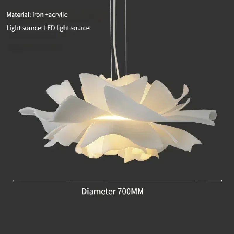 Hanglamp in de vorm van een lotusbloem – Decoratieve plafondlamp met gelaagde kap