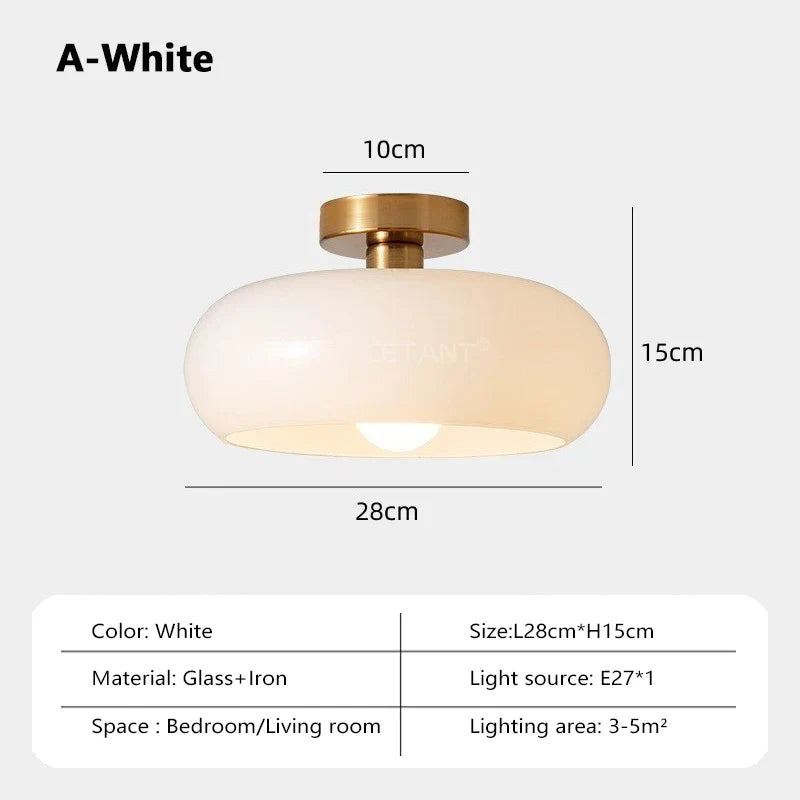 Hanglamp met opalescente lampenkap – een elegante retro Bauhaus stijl