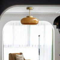 Elegante hanglamp met glazen kap