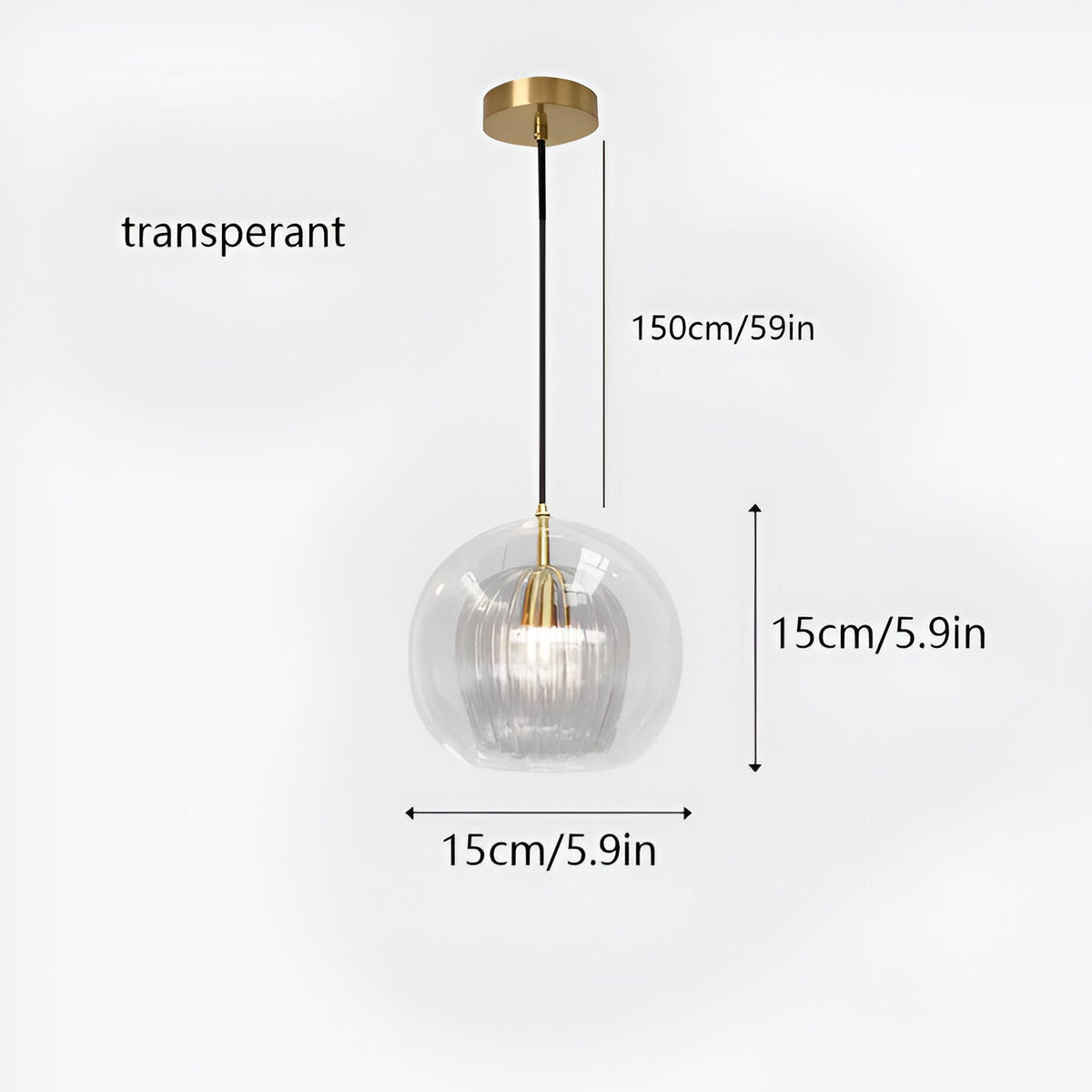 Retro Glazen Globe Vorm Hanglamp