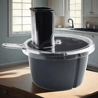 MixWerk Thermomix Snijset voor TM6 & TM5 | Groentesnijder & Kaasschaaf | Snijopzetstuk voor Radijs & Zoete Aardappelen | Accessoire met Container