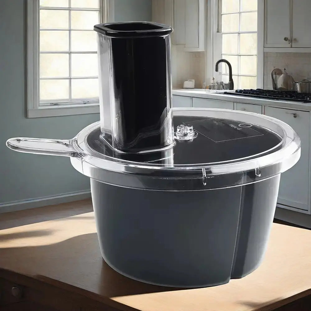 MixWerk Thermomix Snijset voor TM6 & TM5 | Groentesnijder & Kaasschaaf | Snijopzetstuk voor Radijs & Zoete Aardappelen | Accessoire met Container