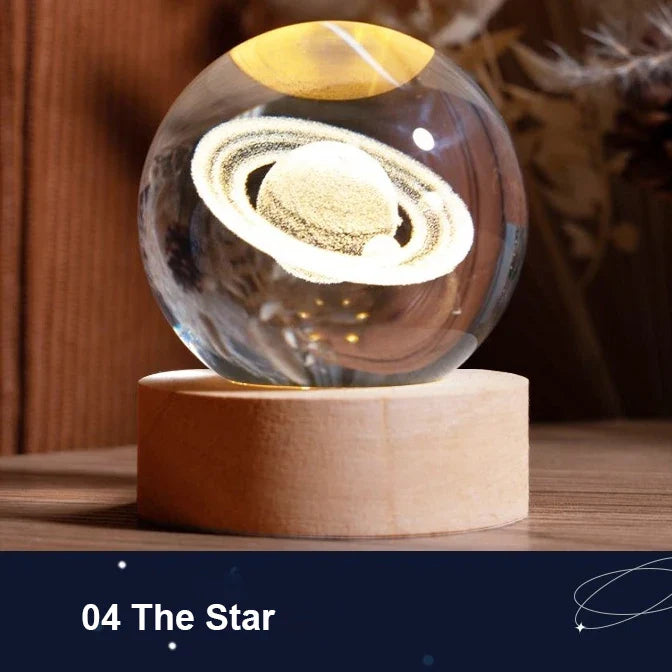 Astranova Galaxy Nachtlicht | LED Kristallbol met Melkweg-ontwerp | Warmwit Licht | Creatief Cadeau voor Kinderen & Volwassenen