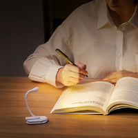 Mini Boeklamp - Draagbaar Clip-On Nachtlampje met USB-oplading, dimbaar LED voor Slaapkamer, Oogbescherming en Kamperen - 360° Draai Clip Boeklamp