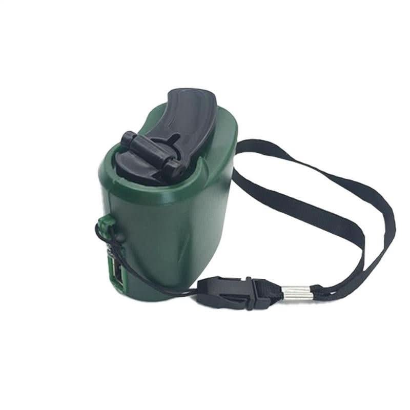Draagbare noodoplaadapparaat met handcrank, USB-aansluiting en LED-display