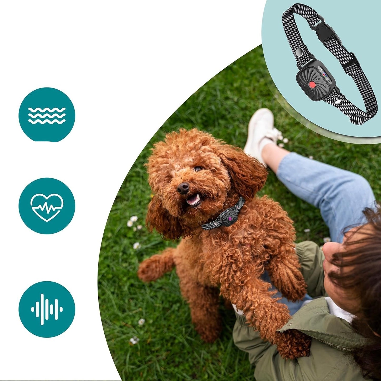 SilentPal Halsband | Anti-Blaf Halsband voor Honden met Menselijke Geluidscontrole