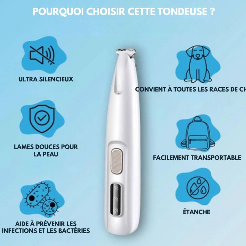 SilentPet Trimmer – Stille vachttrimmer voor gevoelige gebieden bij hond & kat