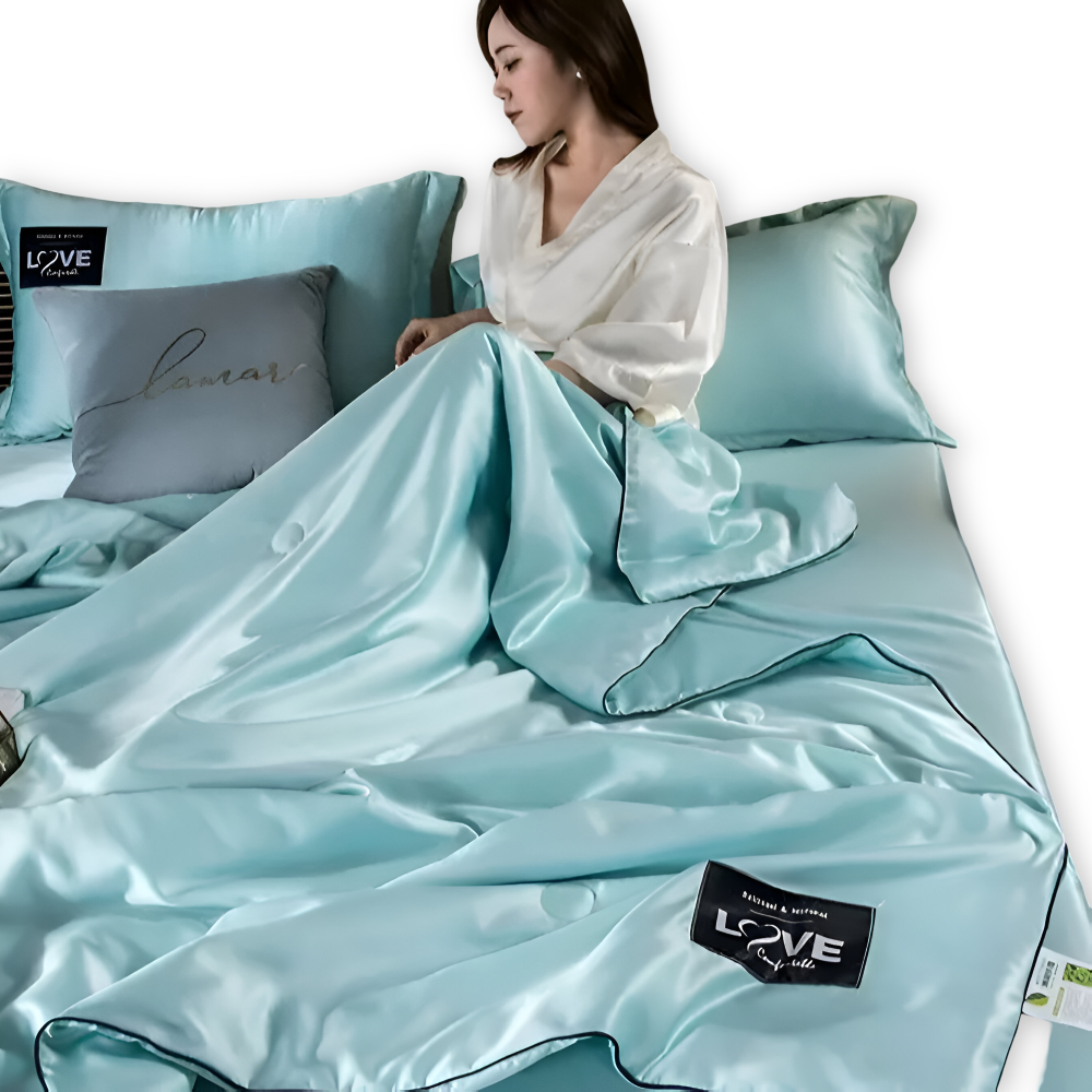 SilkyLux Deken - Zachte & Ademend Satijnen Zijde Beddegoed voor Comfort het Hele Jaar Door