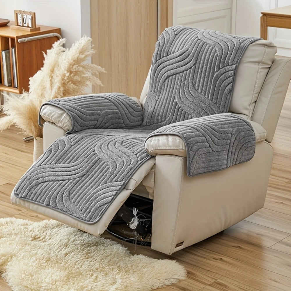 Silven Pluche Verdikte Antislip Relaxfauteuil Hoes