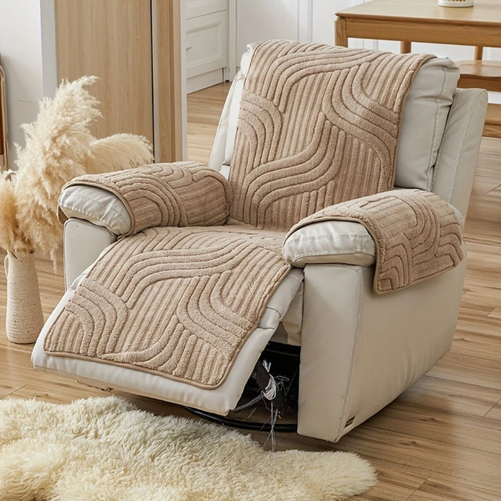 Silven Pluche Verdikte Antislip Relaxfauteuil Hoes