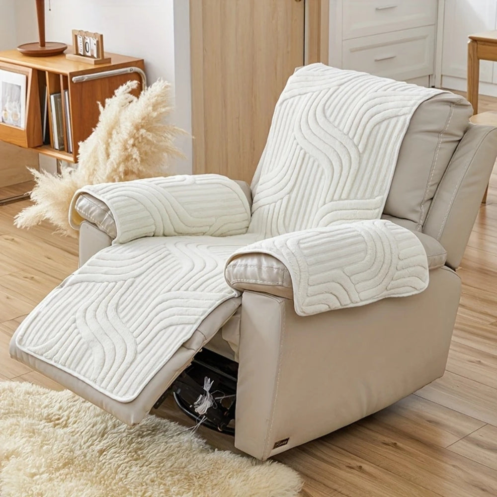 Silven Pluche Verdikte Antislip Relaxfauteuil Hoes