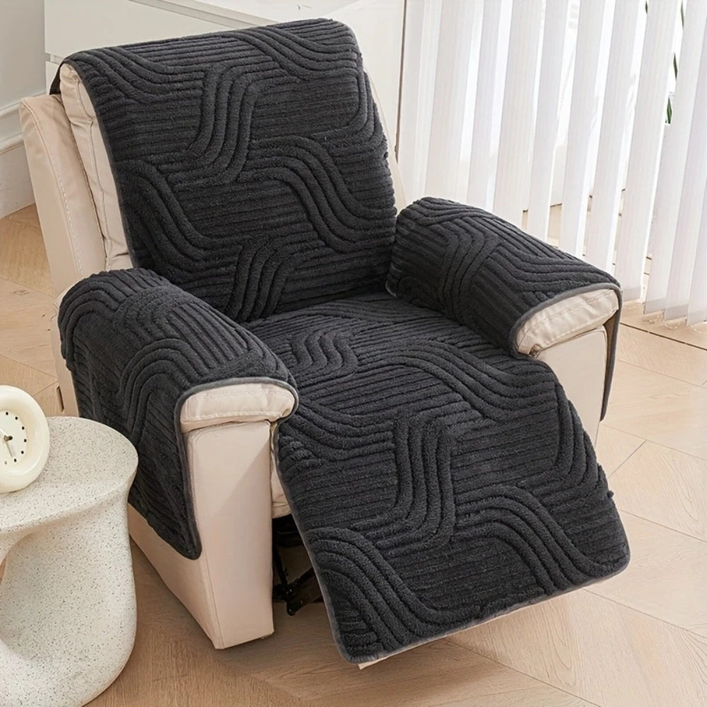 Silven Pluche Verdikte Antislip Relaxfauteuil Hoes