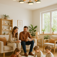 Scandinavische LED Plafondlamp | Vertakt Modern Lichtdesign