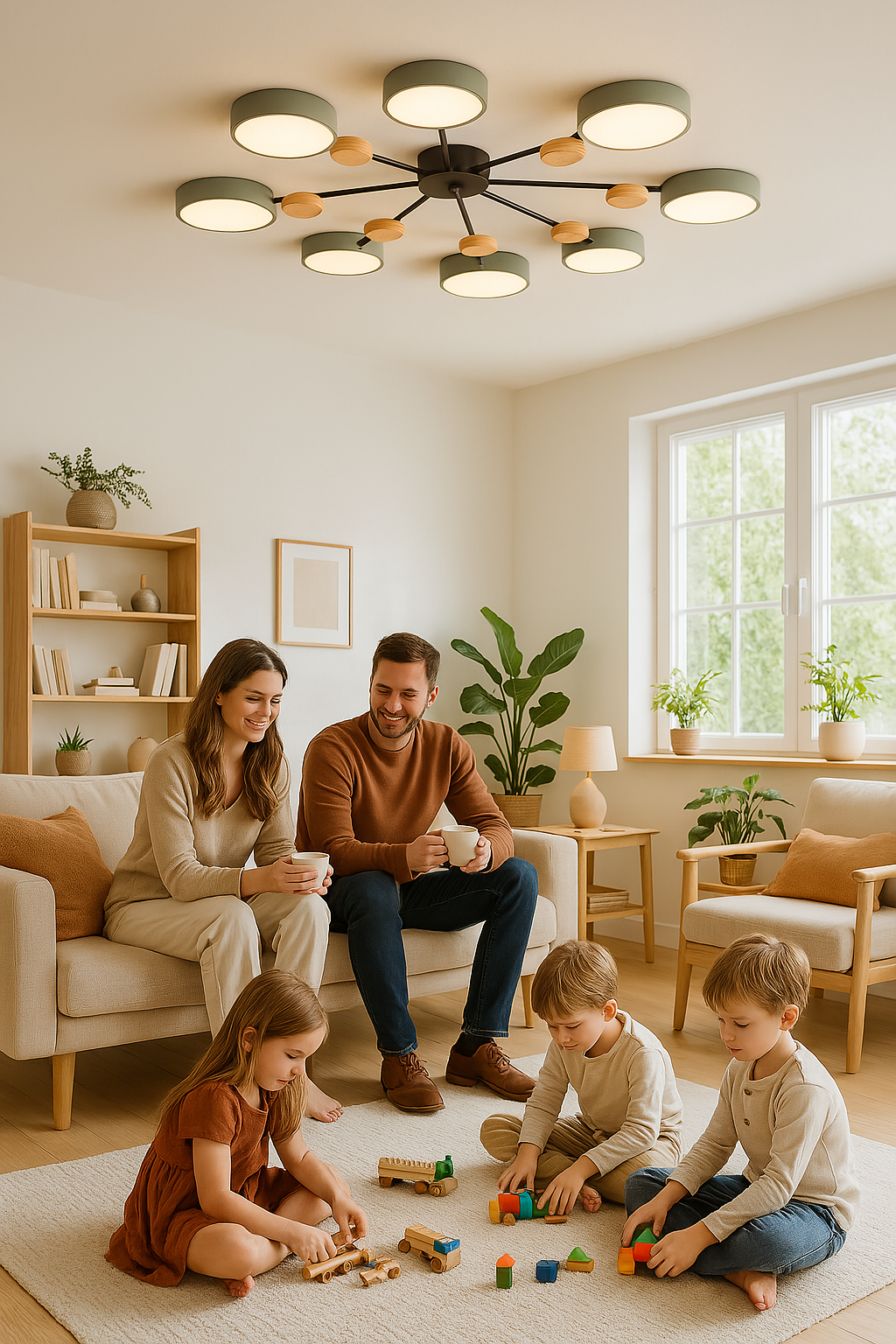 Scandinavische LED Plafondlamp | Vertakt Modern Lichtdesign